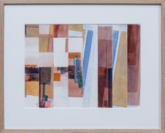 Chaouki Choukini, Composition recomposé 2, 1990, Watercolor on paper, 29 x 40 cm