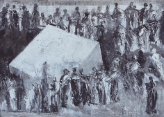 Ahmad Moualla, Untitled, 2011, Mixed media on canvas, 71.5 x 98 cm