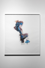 Nazgol Ansarinia, Lakes drying tides rising, 2022, Ink on film, 123 x 107 cm