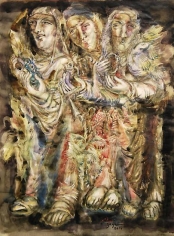 Elias Zayat, Vision, 2014, Watercolor on paper 55 x 74 cm