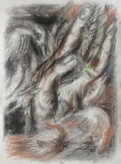 Elias Zayat,&nbsp;Study, 2014, Charcoal and pastel on paper, 75 x 53 cm