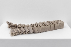 Nazgol Ansarinia, The breaking of a ceramic brick, 2018, Glazed ceramic, 5 x 15 x 35 cm