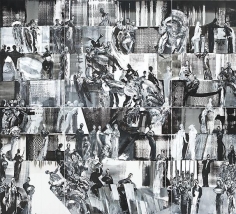Ahmad Moualla, Untitled, 2008, Mixed media on canvas, 400 x 440 cm