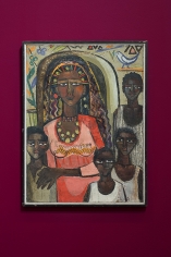 Gazbia Sirry, Portrait of a Nubian Family, 1962, Oil on canvas, 72 x 53 cm