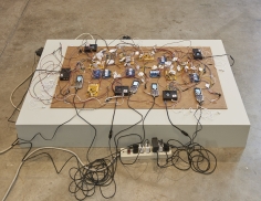 Shadi Habib Allah, Did you see me this time, with your own eyes? (detail), 2018, Raspberry Pi computers, Z-Line phones and chargers, microcontrollers, video with sound