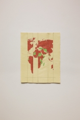 Ghaith Mofeed, Citizen of my World, 2018, Screen printed, sewn canvas, 40 x 50 cm