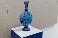 Kamrooz Aram,&nbsp;Composition with lapis lazuli, cobalt and ceramic bottle (detail), 2021