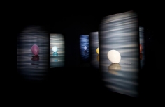 Hale Tenger, Balloons on the Sea, 2011, 7-channel video installation with audio by Serdar Ateser