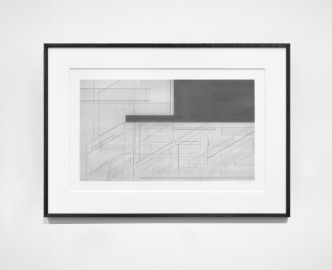 Seher Shah, Foreign dust (Landscape 2), 2019-2020, Graphite dust on paper, 55.9 x 76.2 cm
