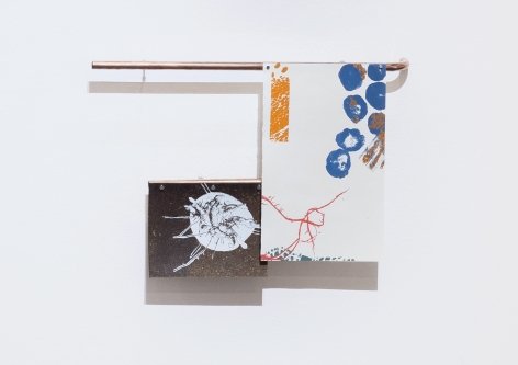 G&uuml;lşah Mursaloğlu, Dog Days in Retrospect_3 &amp;amp; 6, 2022, Silkscreen on hand-made paper and leather made from food waste