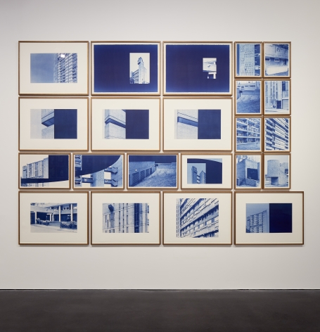 Seher Shah and Randhir Singh,&nbsp;Studies in Form, Brownfield Estate, 2018, Cyanotype prints on Arches Aquarelle paper