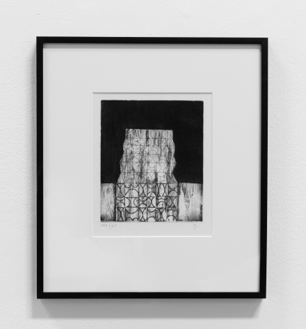 Anwar Jalal Shemza,&nbsp;Edifice, 1959, Etching, 20.8 x 16.5 cm