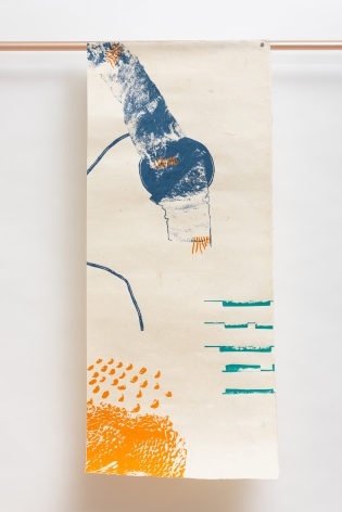 G&uuml;lşah Mursaloğlu, Dog Days in Retrospect_2, 2022, Silkscreen on hand-made paper, 31 x 73 cm