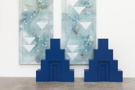 Ancient Blue Ornament,&nbsp;Kamrooz Aram, Installation view at Atlanta Contemporary, Atlanta, Georgia, 2018