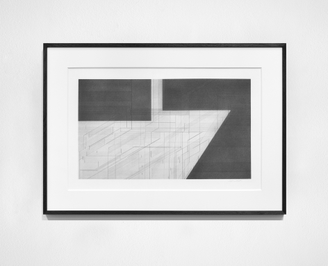 Seher Shah, Foreign dust (Landscape 3), 2019-2020, Graphite dust on paper, 55.9 x 76.2 cm